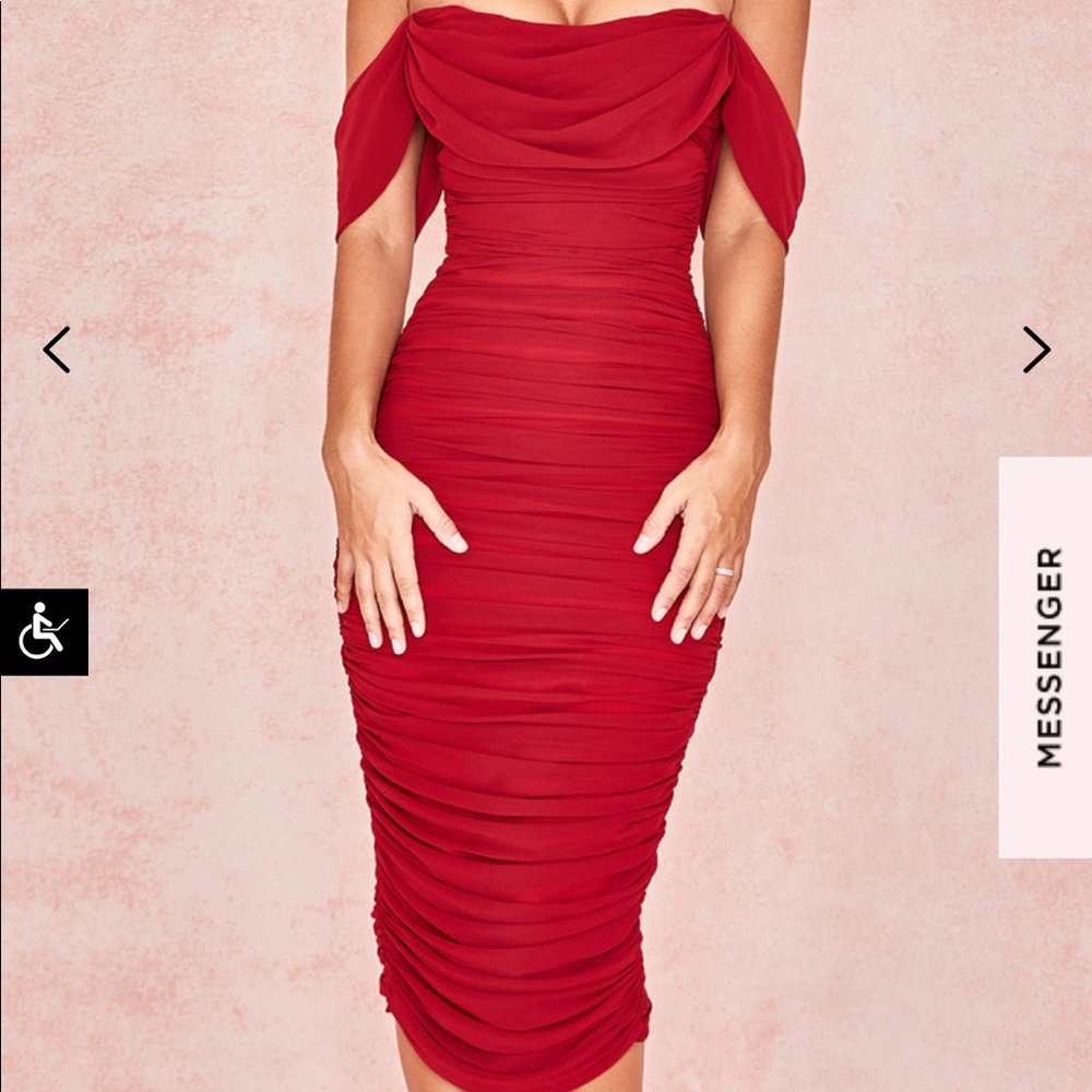CARLOTTA WINE RUCHED DRAPED CHIFFON DRESS